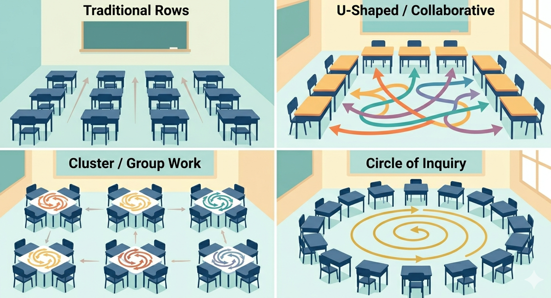 Seni Menata Ruang Kelas: Mengapa Letak Bangku yang Berbeda Bisa Mengubah Dinamika Diskusi Siswa Secara Drastis